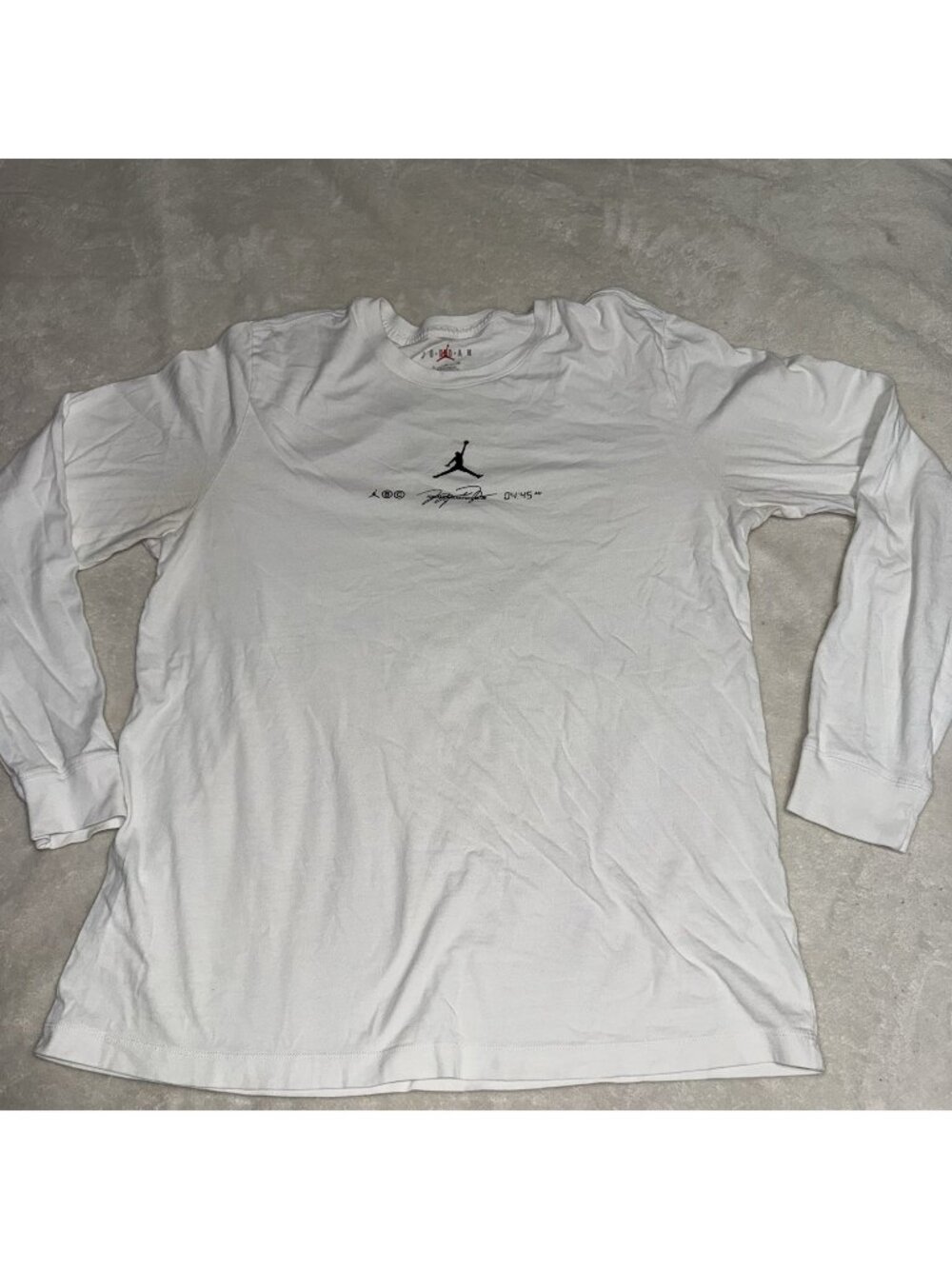 Jordan Breakfast Club Mens XL White Dri-FIT Long Sleeve Shirt Jumpman Nike